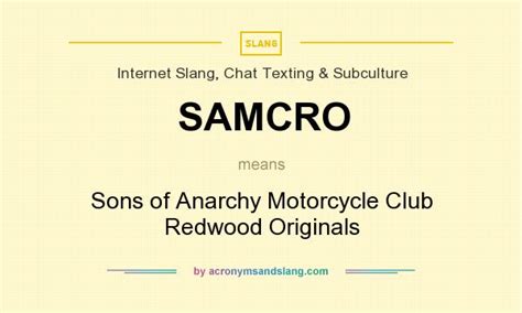So, let's jump into the world of SAMCRO I. . What does samcro mean